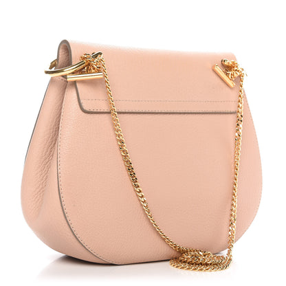 Chloe Grained Lambskin Drew Shoulder Bag Cement Pink 3 of 11
