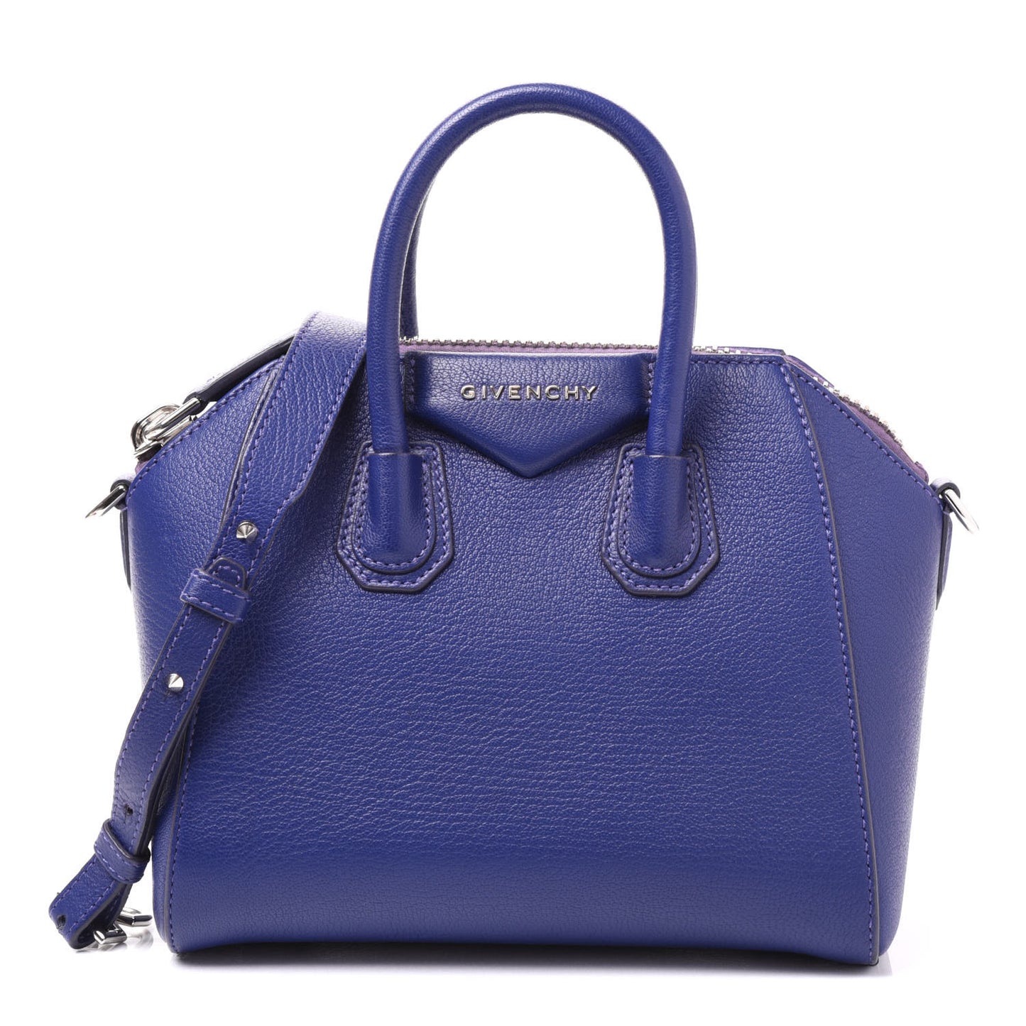 Sugar Goatskin Mini Antigona Blue