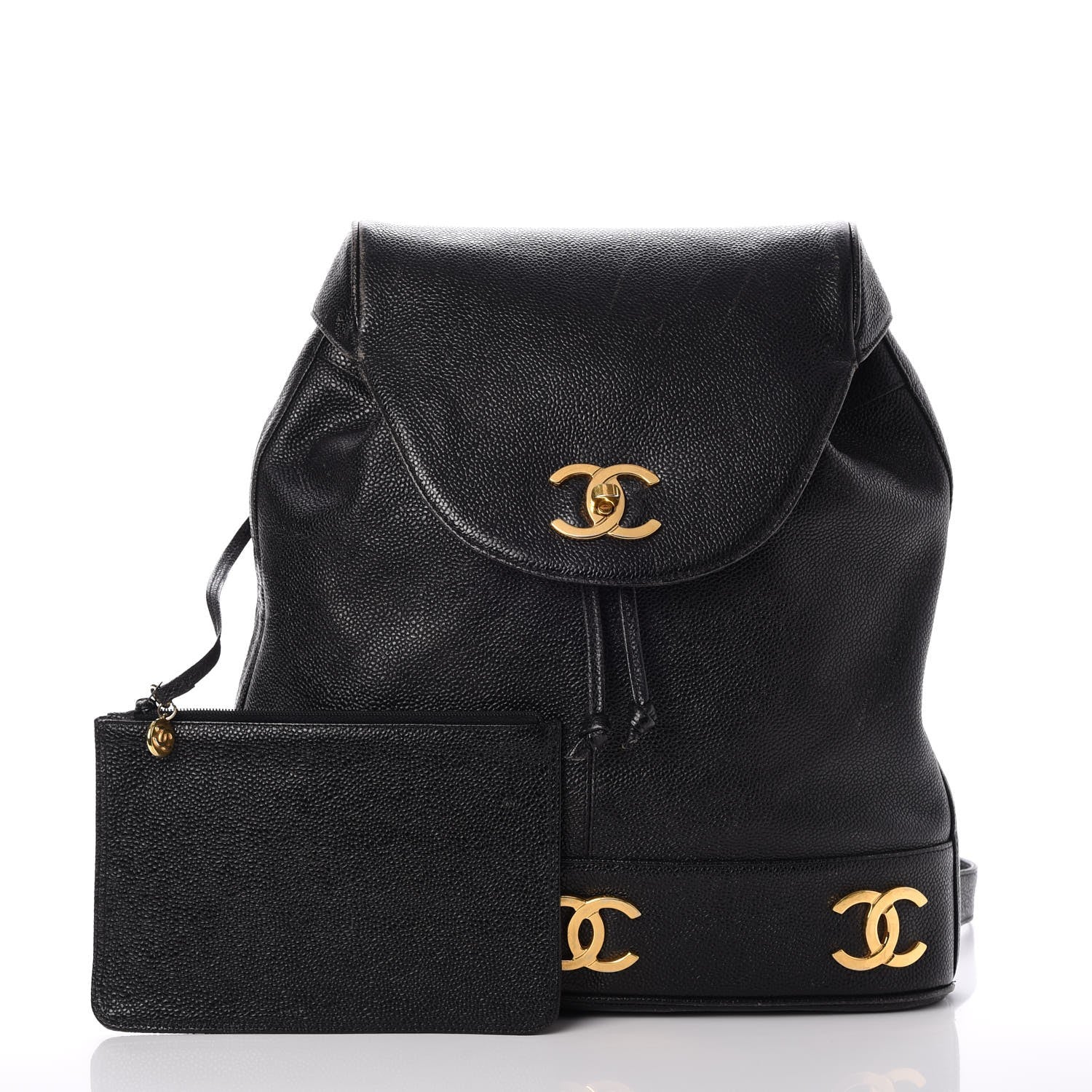 Chanel Caviar CC Backpack Black 3 of 13