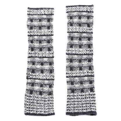 Chanel Cashmere CC Fingerless Gloves Grey 2 of 4