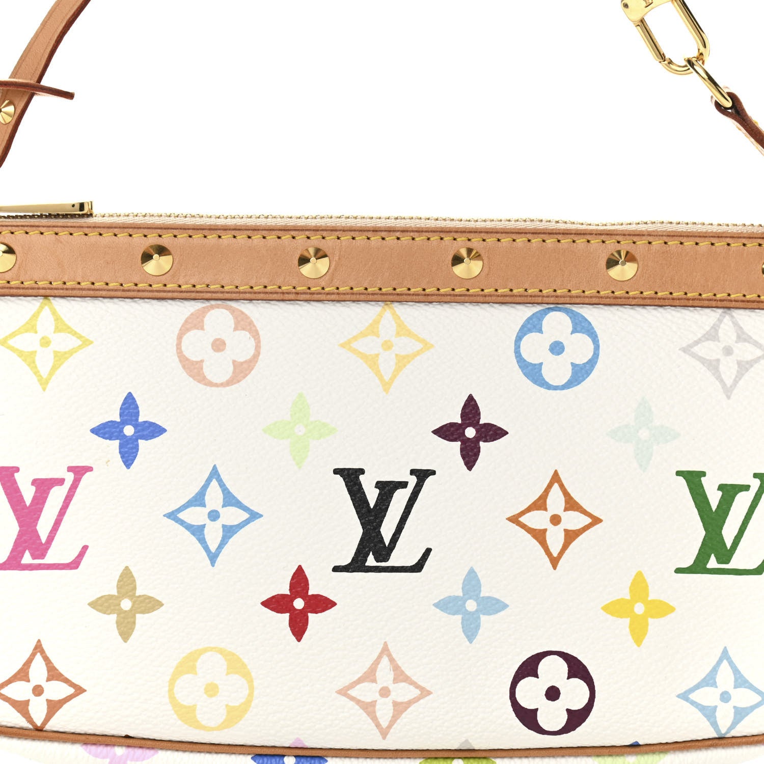 Louis Vuitton Monogram Multicolor Pochette Accessories White 7 of 10