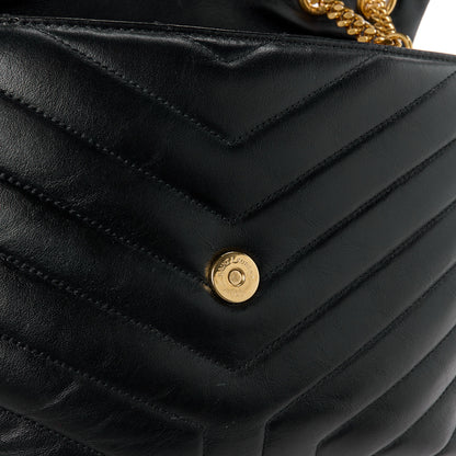 Saint Laurent Calfskin Y Quilted Monogram Medium Loulou Chain Satchel Black 12 of 13