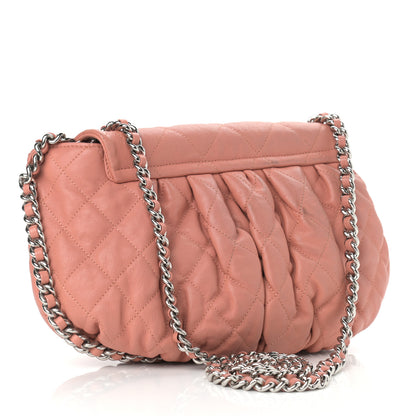 Chanel Washed Lambskin Quilted Medium Chain Around Messenger Salmon 3 of 13