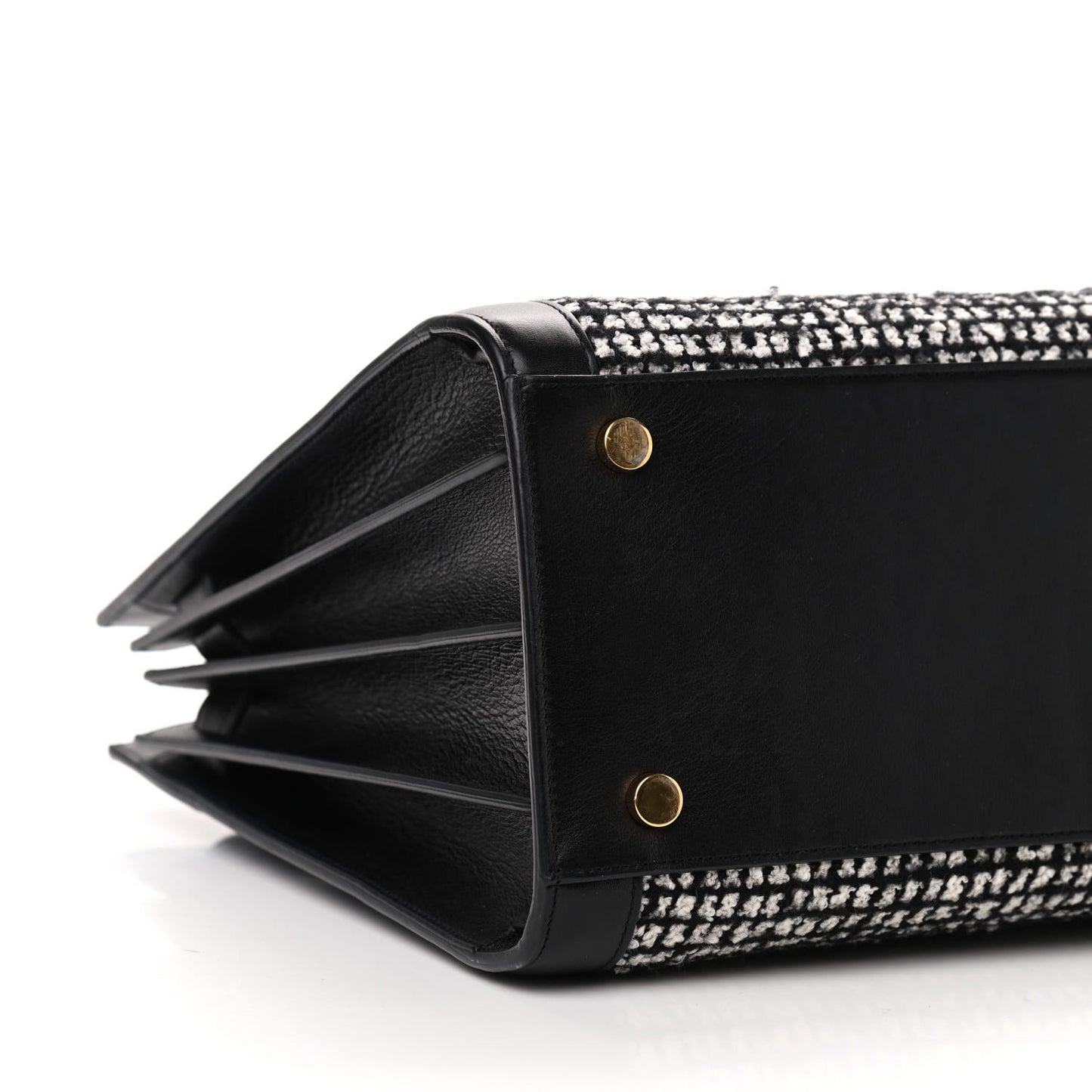 Tweed Houndstooth Small Sac De Jour Black