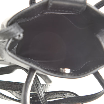 Balenciaga Squared Calfskin Logo Shopping Phone Holder Bag Black 5 of 10
