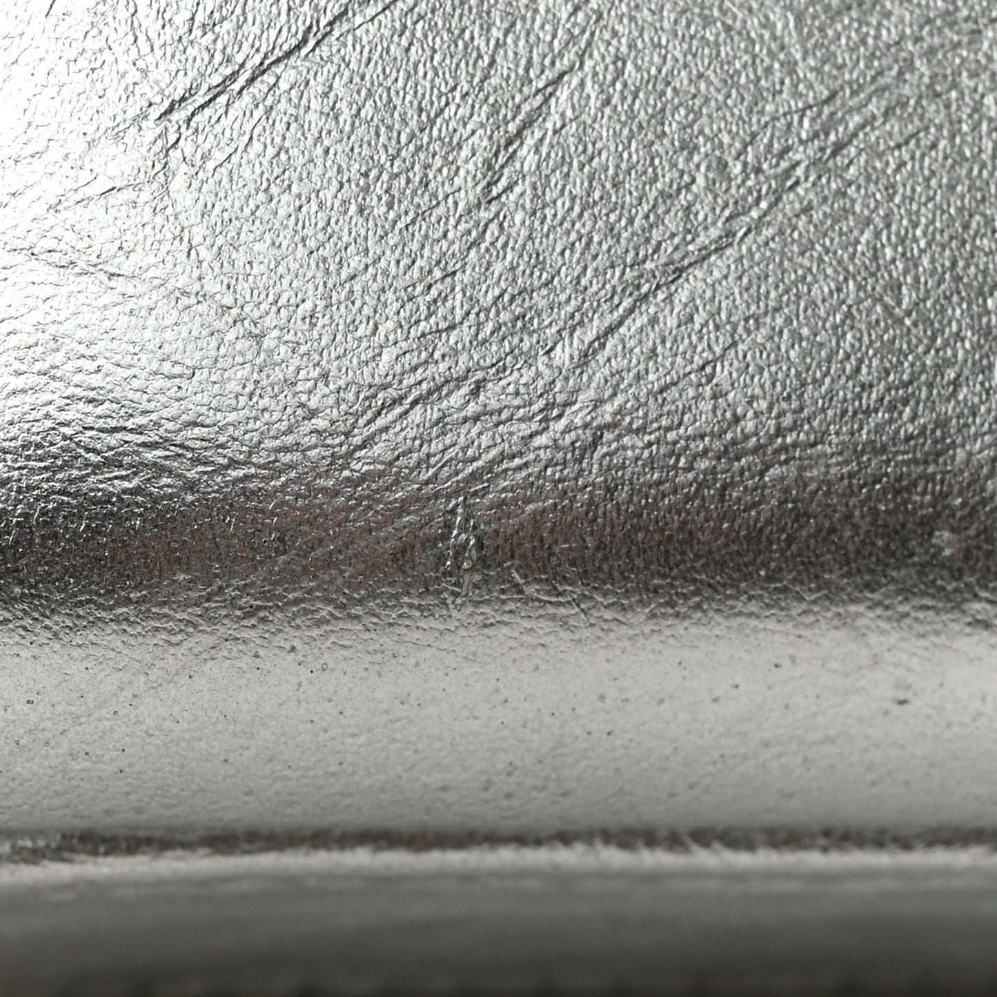 Metallic Lambskin Calfskin Quilted Small Gabrielle Clutch With Chain Silver