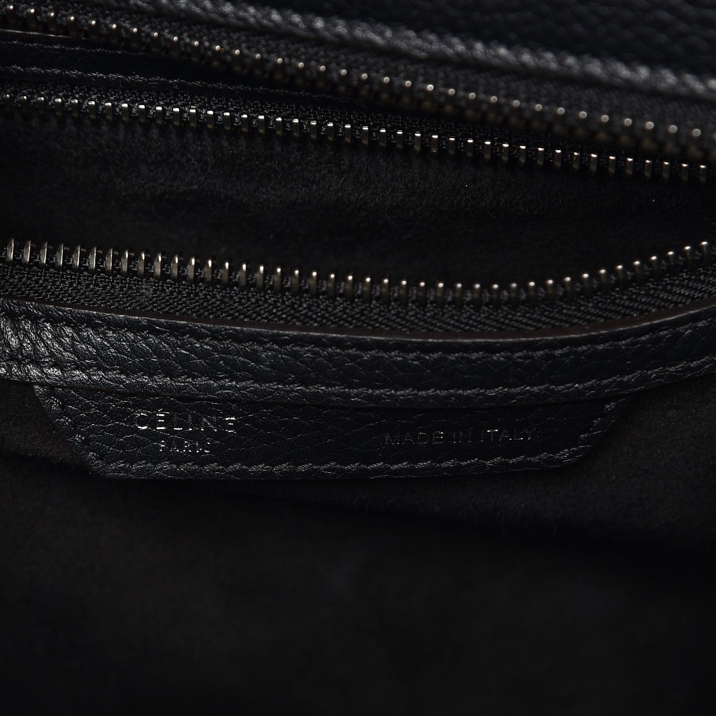 Drummed Calfskin Micro Luggage Black
