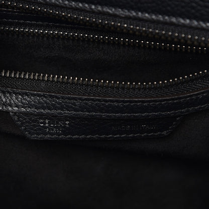 Celine Drummed Calfskin Micro Luggage Black 6 of 9