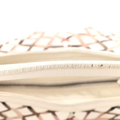 Burberry Patent Canvas Woven Nova Check Shoulder Bag White 10 of 15