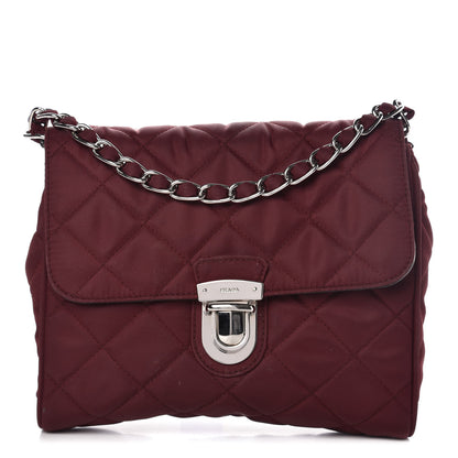 Prada Nylon Tessuto Impuntu Quilted Flap Granato 1 of 18