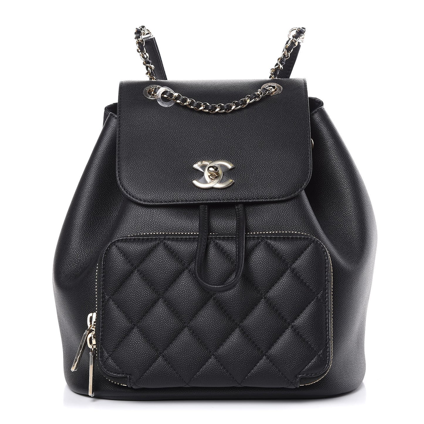Caviar Quilted Business Affinity Backpack Black