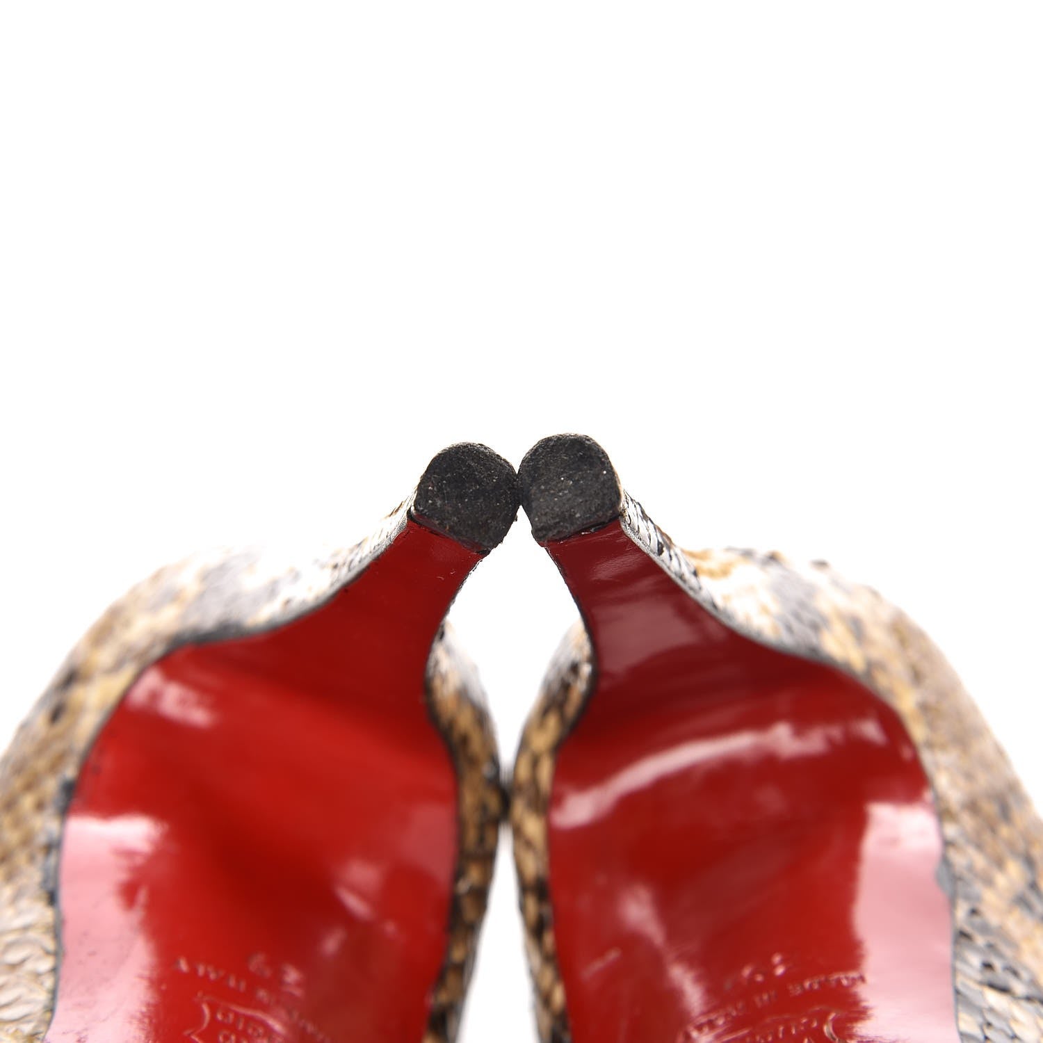 Christian Louboutin Python Pumps 39 Brown 8 of 12