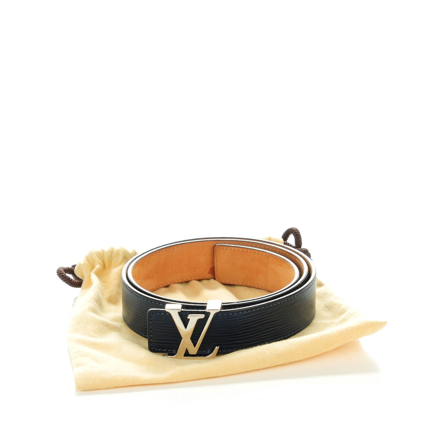 Louis Vuitton Epi LV Initiales Belt 85 34 Indigo 7 of 7