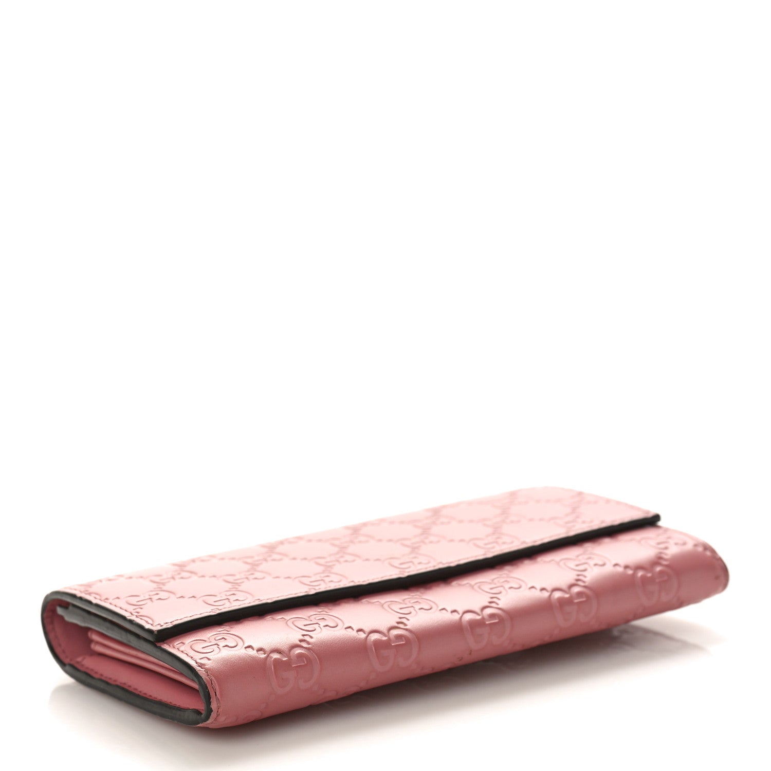 Gucci Guccissima Continental Flap Wallet Pink 4 of 10
