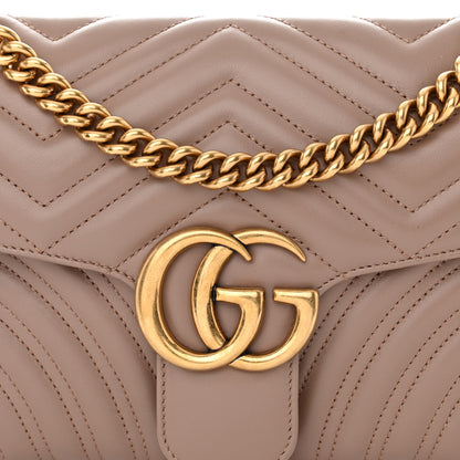 Gucci Calfskin Matelasse Small GG Marmont Shoulder Bag Porcelain Rose 8 of 11