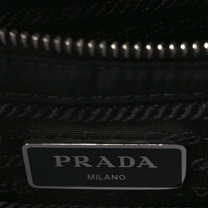 Prada Re-Nylon Nappa Triangle Quilted Padded Double Handled Zip Pocket Tote Black 6 of 9