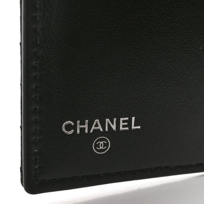 Chanel Caviar Chevron Quilted Medium Boy Flap Wallet Black 6 of 9