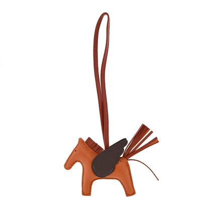 Hermes Milo Lambskin Grigri Rodeo Pegase Horse Bag Charm PM Pain D'Epice Siena Moka 1 of 3
