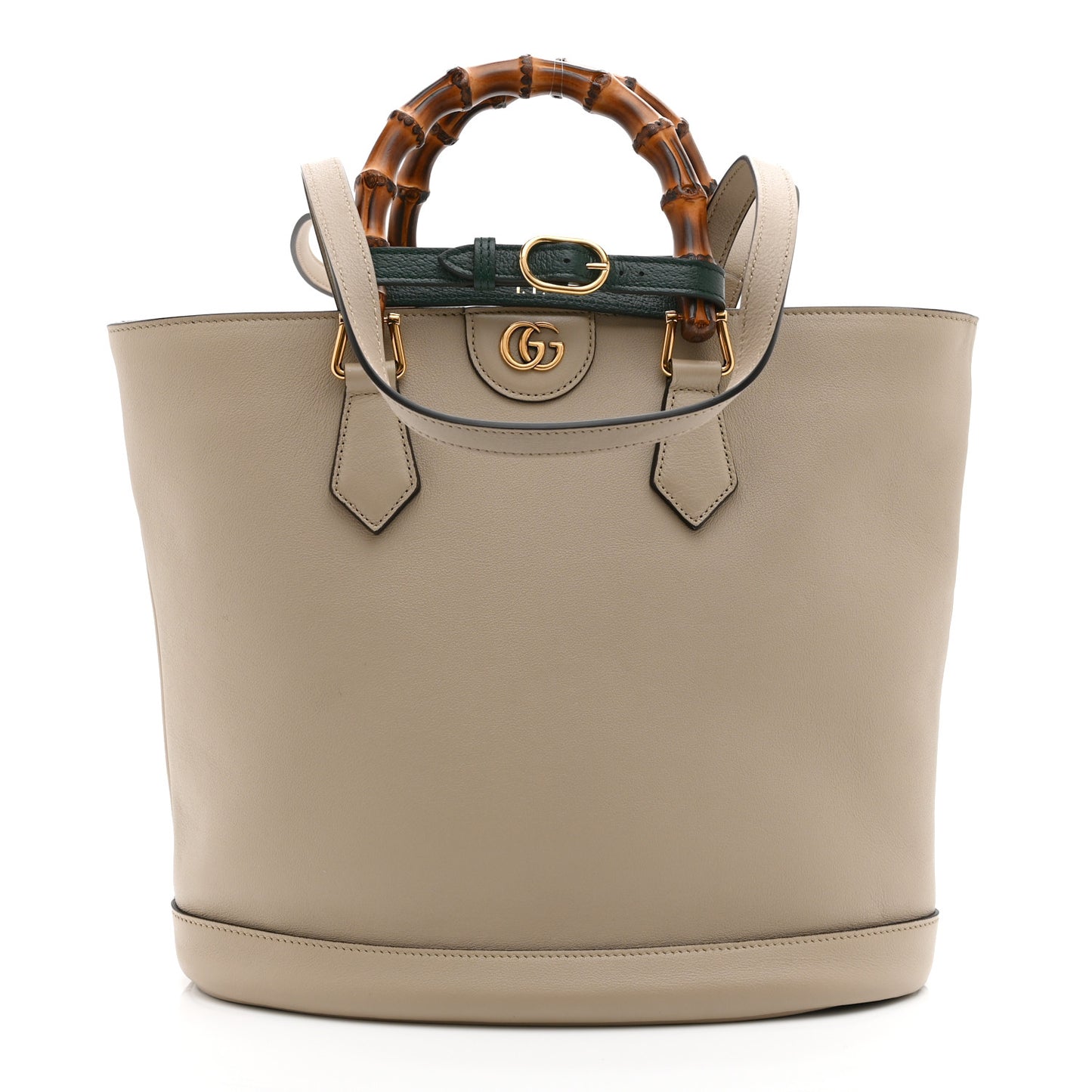 Calfskin Medium Diana Round Tote Bag Oatmeal