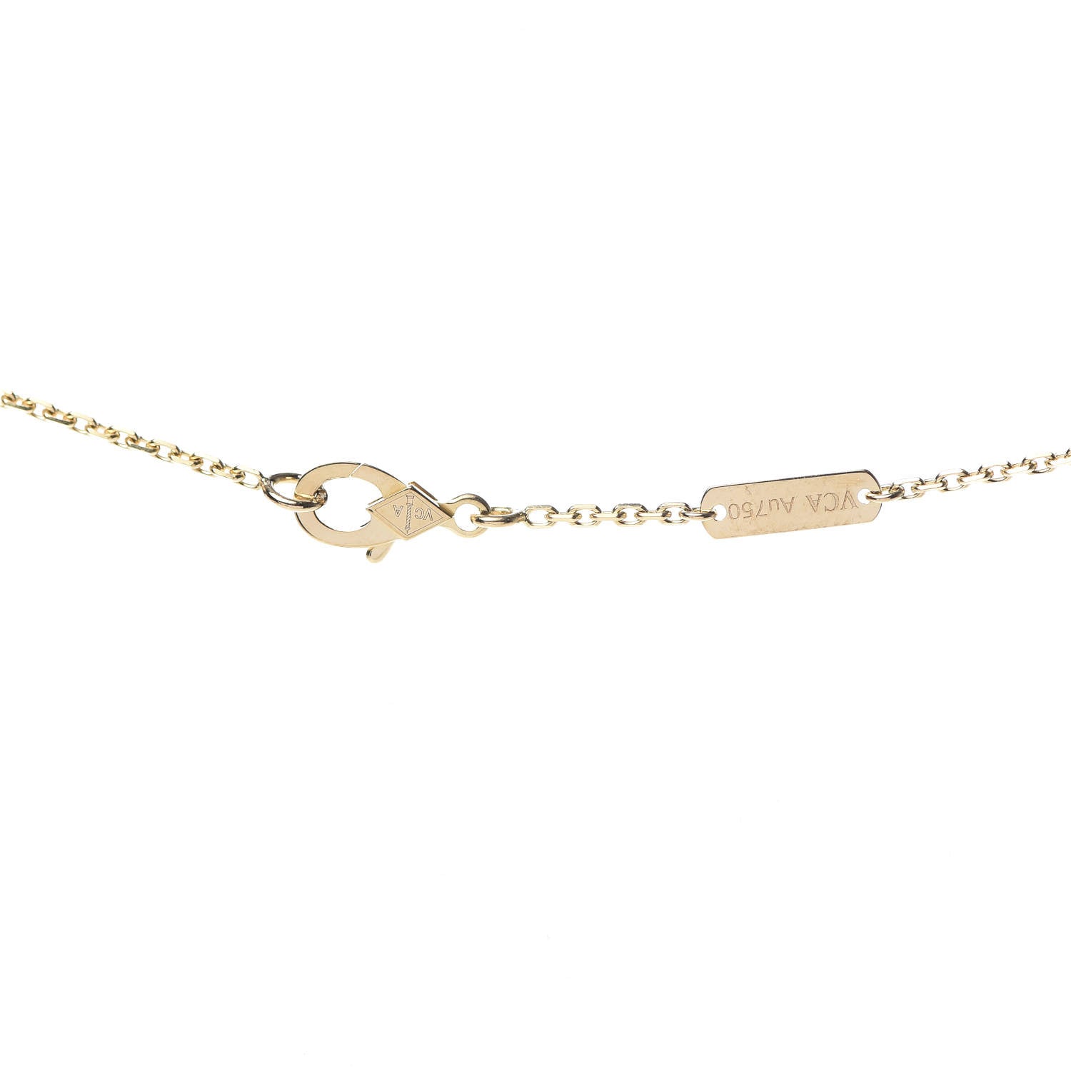 Van Cleef & Arpels 18K Yellow Gold Black Onyx Vintage Alhambra Pendant Necklace 6 of 6