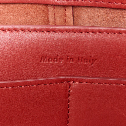 Celine Supple Natural Calfskin Tri-Fold Clutch Red 7 of 11