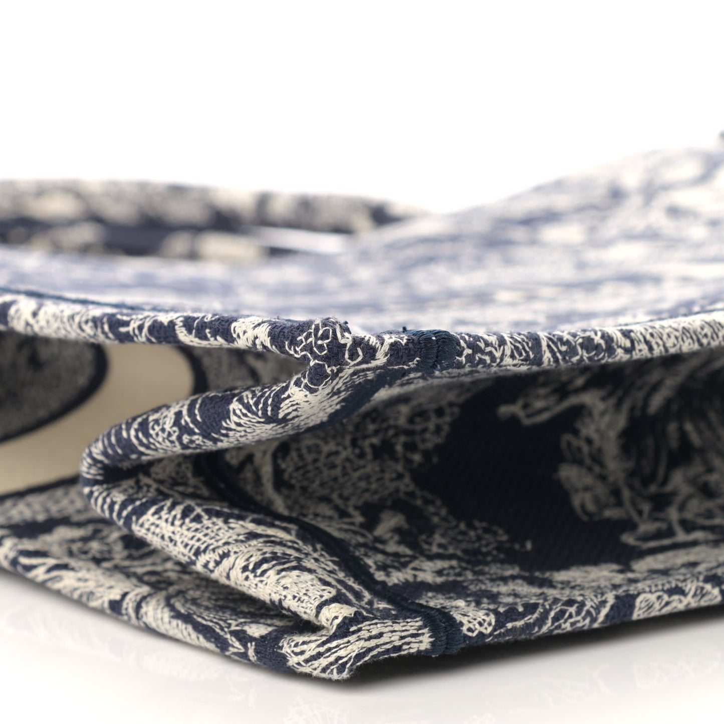 Canvas Embroidered Large Dioriviera Toile De Jouy Reverse Book Tote Blue
