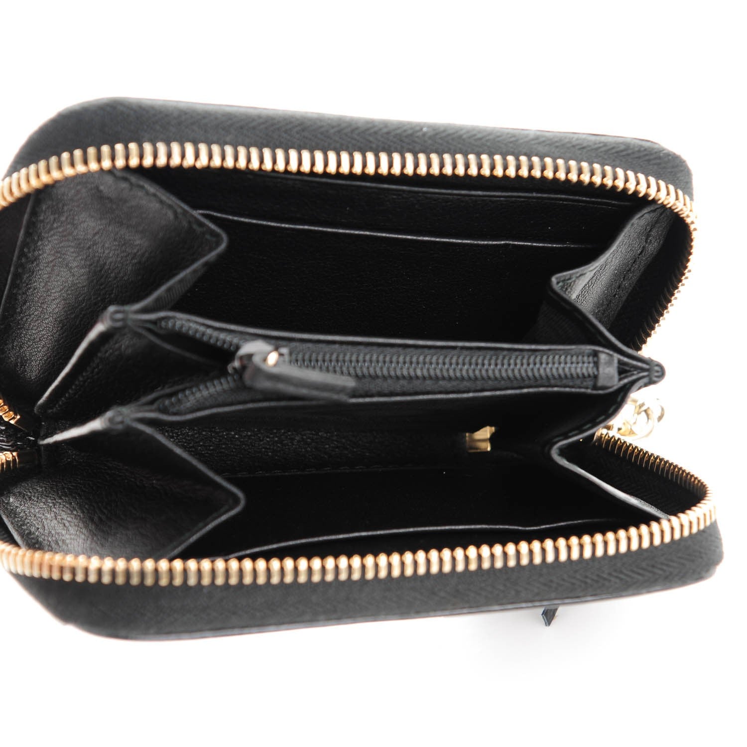 Gucci Patent Soho Compact Disco Zip Around Wallet Black 5 of 7