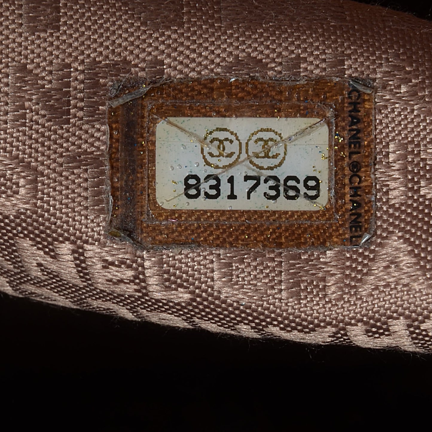 Caviar Square Stitched Bag Beige