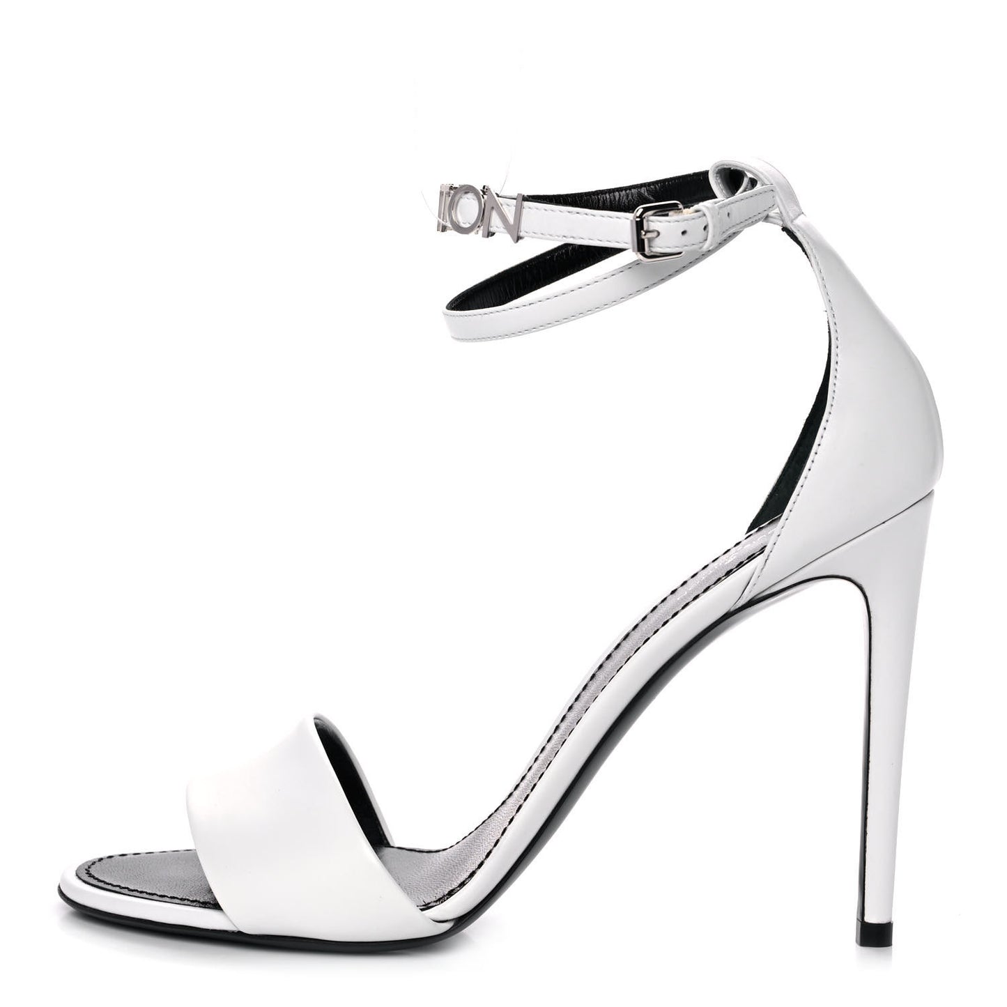 Calfskin Call Back Sandals 40 White