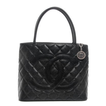 Chanel Caviar Quilted Medallion Tote Black 1 of 7