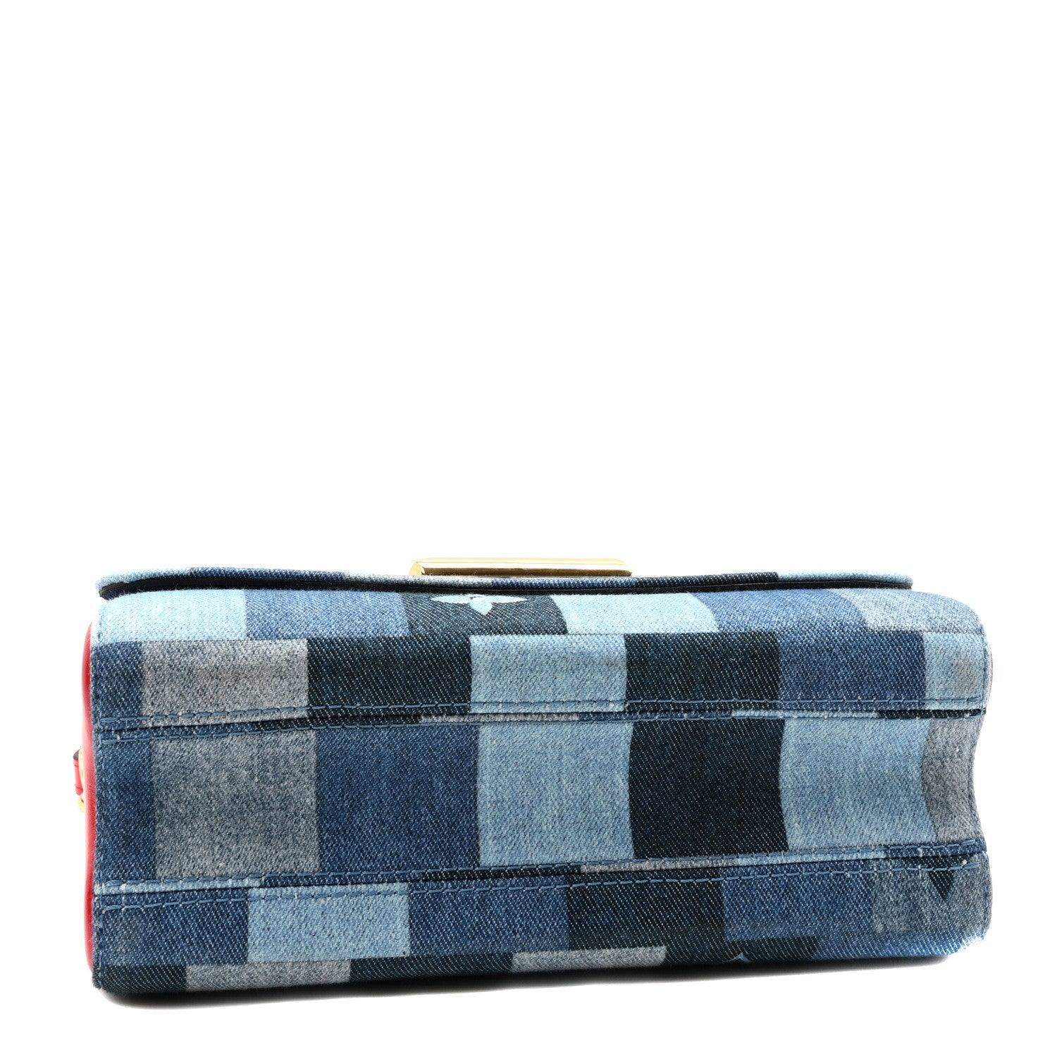 Louis Vuitton Denim Damier Monogram Twist Shoulder Bag MM Blue Rouge 5 of 10