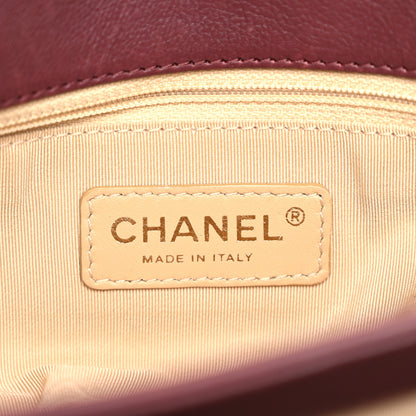 Chanel Calfskin Quilted Medium CC Crown Flap Burgundy 6 of 10