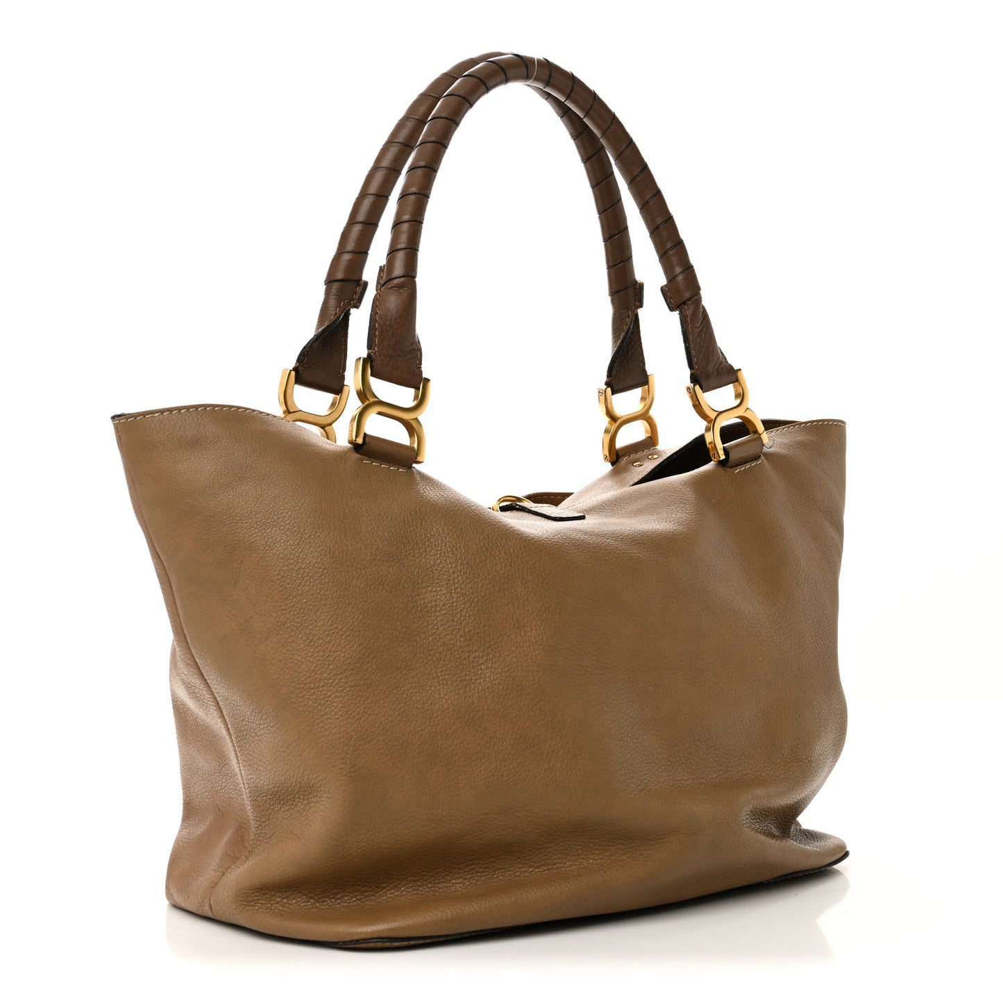 Calfskin Large New Marcie Tote Nut