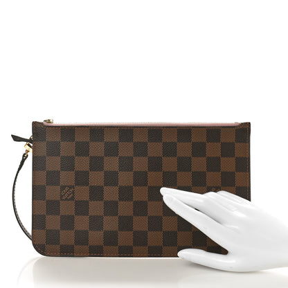 Louis Vuitton Damier Ebene Neverfull MM GM Pochette Rose Ballerine 2 of 7