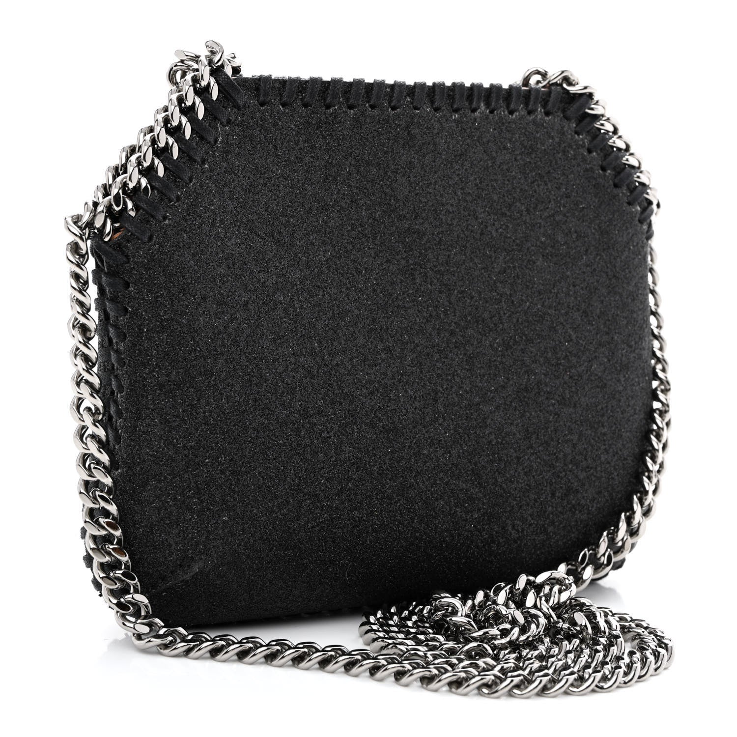 Stella McCartney Metallic Glitter Mini Falabella Box Shoulder Bag Black 3 of 11