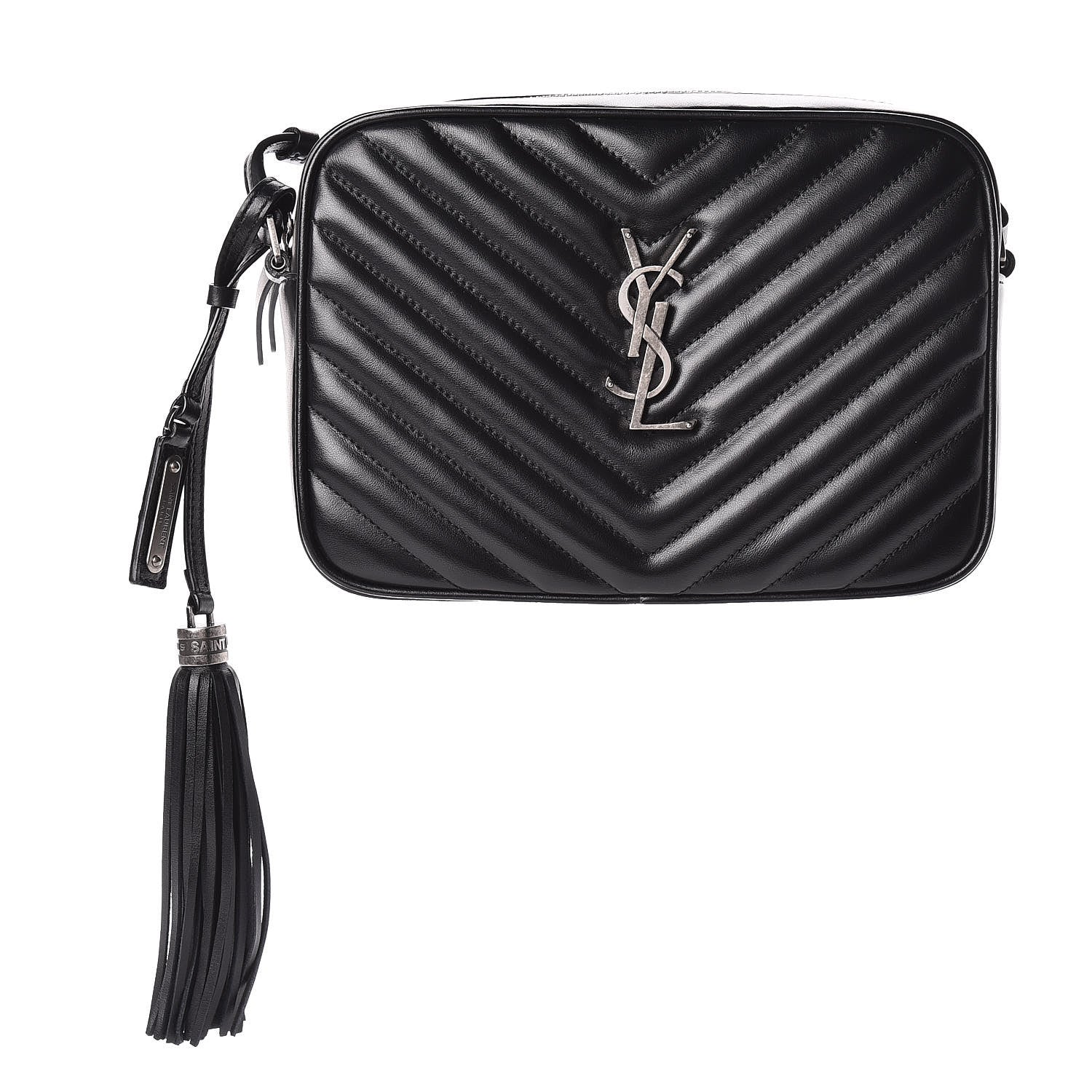 Saint Laurent Calfskin Matelasse Monogram Lou Camera Bag Black 1 of 10