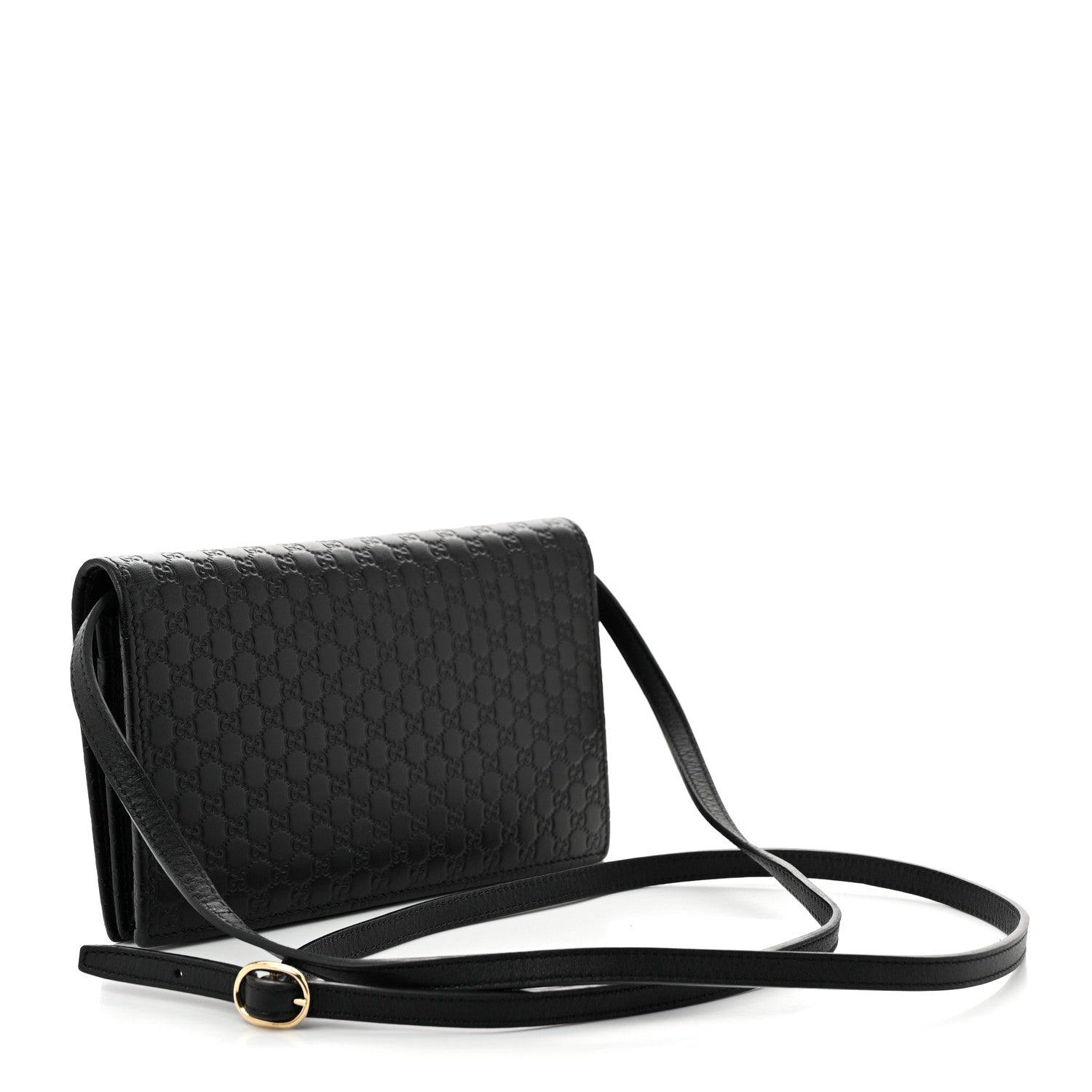 Gucci Microguccissima Crossbody Wallet Black 3 of 10