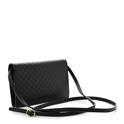 Gucci Microguccissima Crossbody Wallet Black 3 of 10