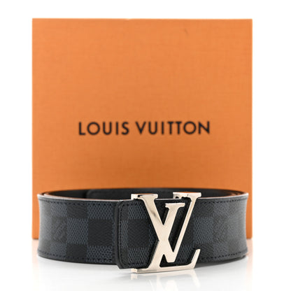 Louis Vuitton Damier Cobalt Calfskin 40mm LV Initiales Reversible Belt 95 38 7 of 7