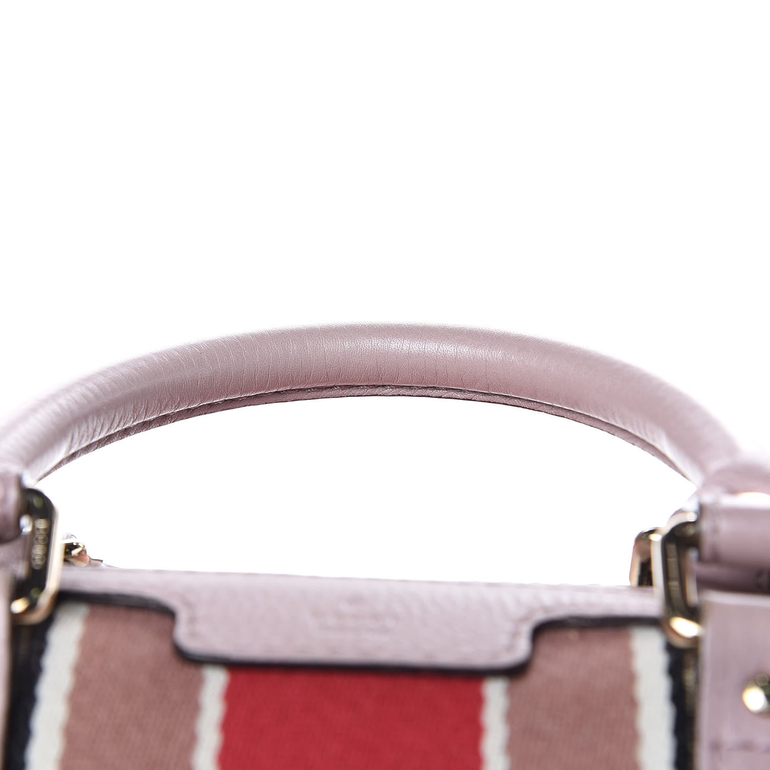 Gucci Monogram Selleria Calfskin Vintage Web Medium Boston New Sand Lilas 10 of 15