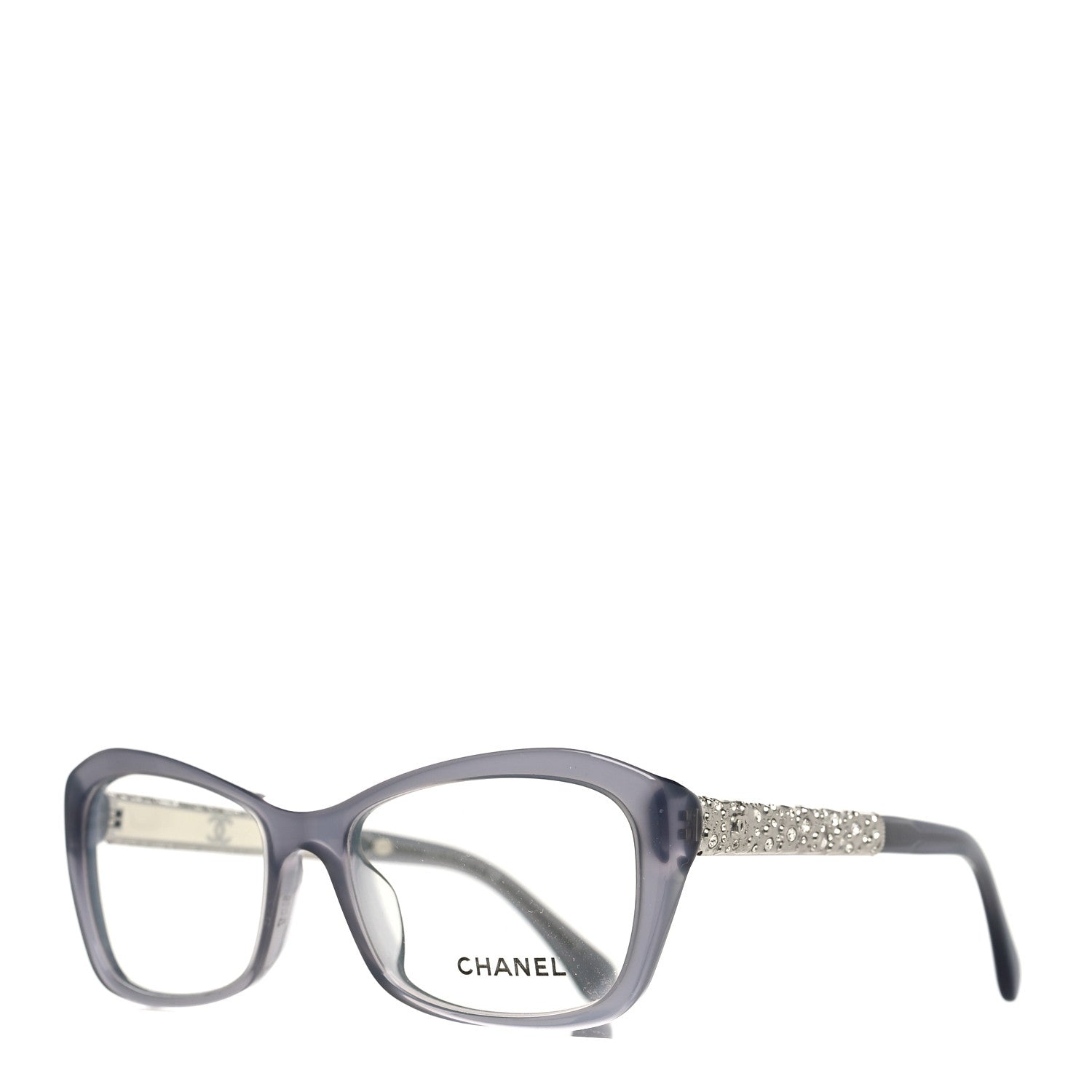 Chanel Crystal Bijou Cat Eye Eyeglasses 3297-B-A Grey 1 of 8