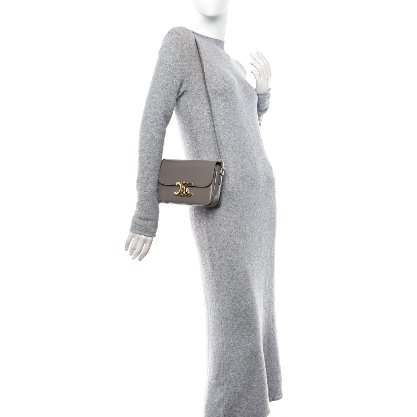 Shiny Calfskin Teen Triomphe Pebble