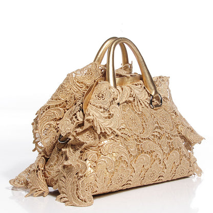 Prada Lace Pizzo S Bowler Gold 3 of 10