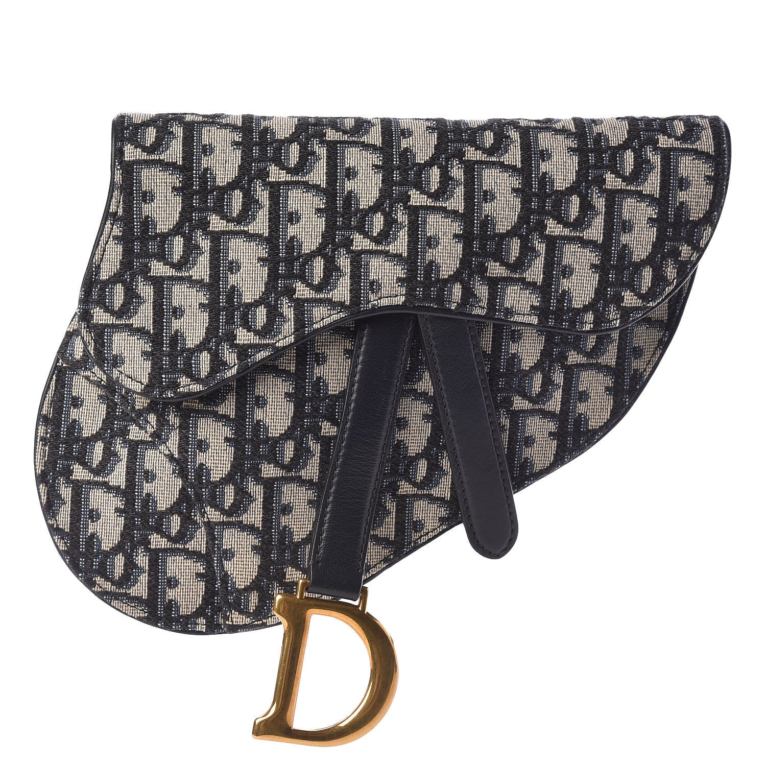 Christian Dior Oblique Saddle Belt Bag Blue 1 of 9