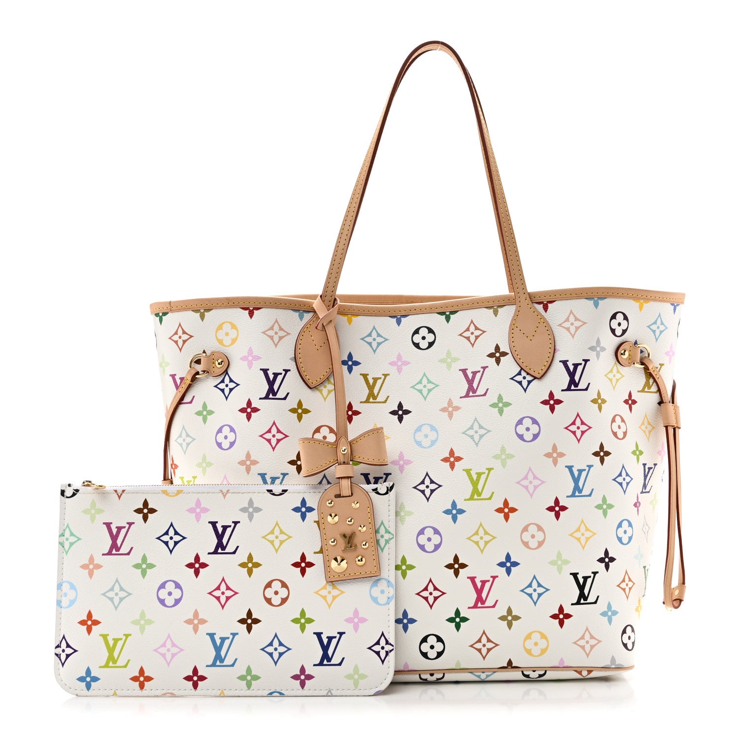 Louis Vuitton LV X TM Monogram Multicolor Neverfull MM White 3 of 11
