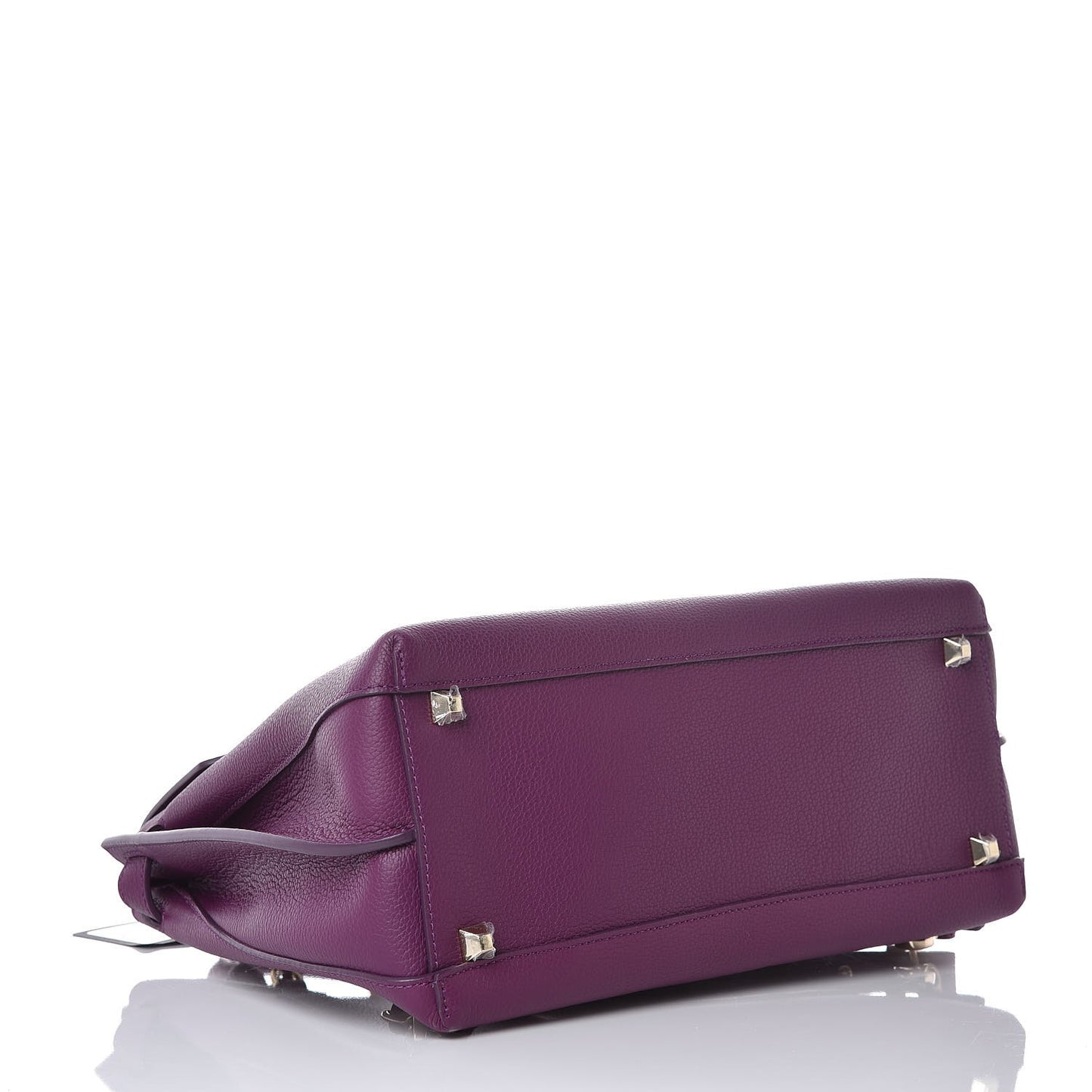 Grained Calfskin Large Milla Convertible Backpack Mystic Purple