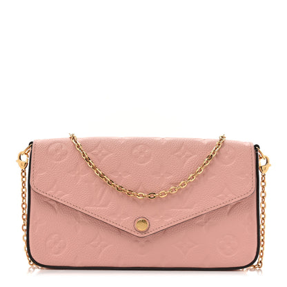 Louis Vuitton Empreinte Pochette Felicie Chain Wallet Rose Poudre 1 of 15