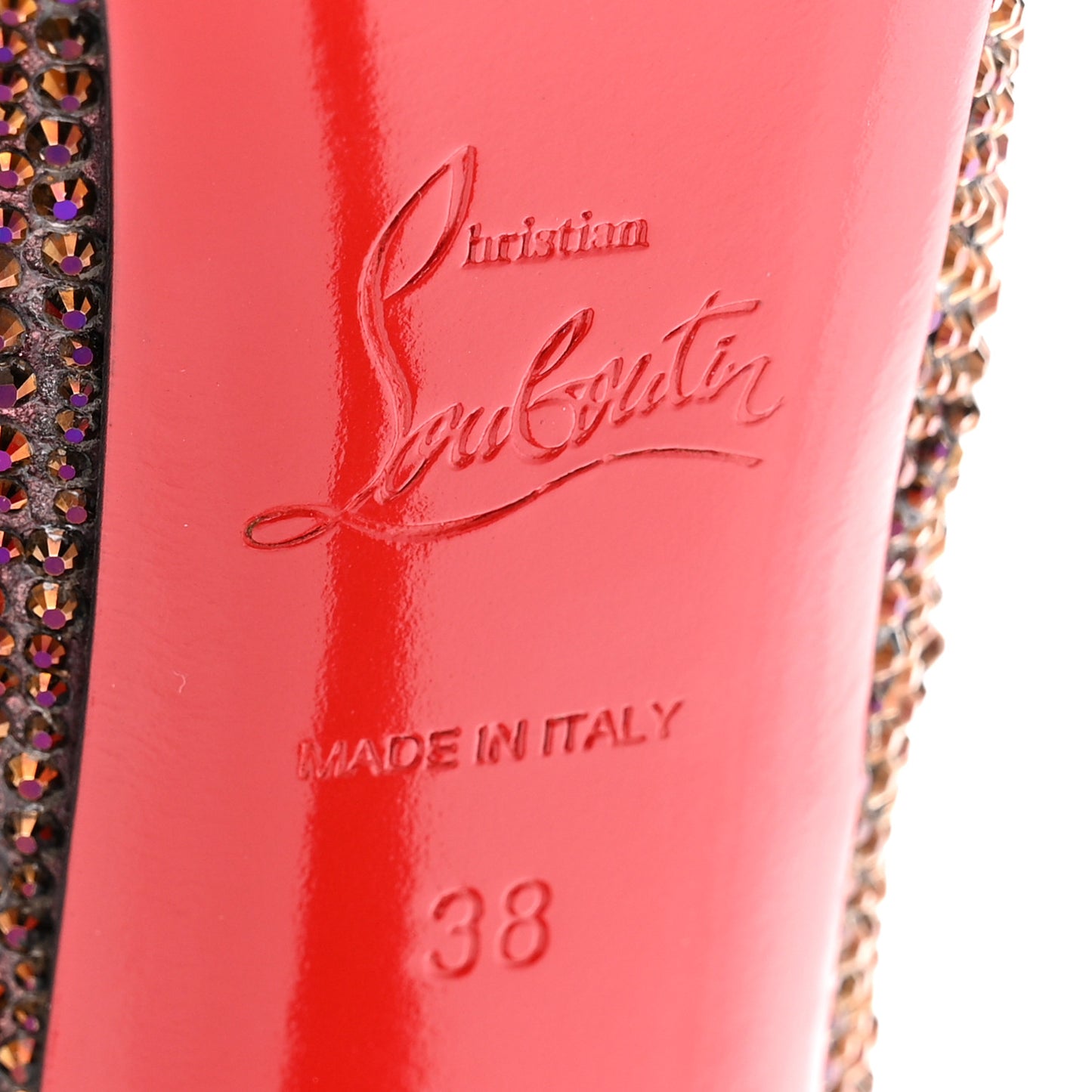 Crystal Suede Burma Daffodile Strass 160 Pumps 38 Plum
