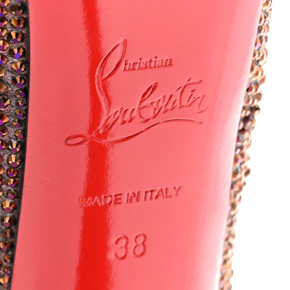 Christian Louboutin Crystal Suede Burma Daffodile Strass 160 Pumps 38 Plum 8 of 10