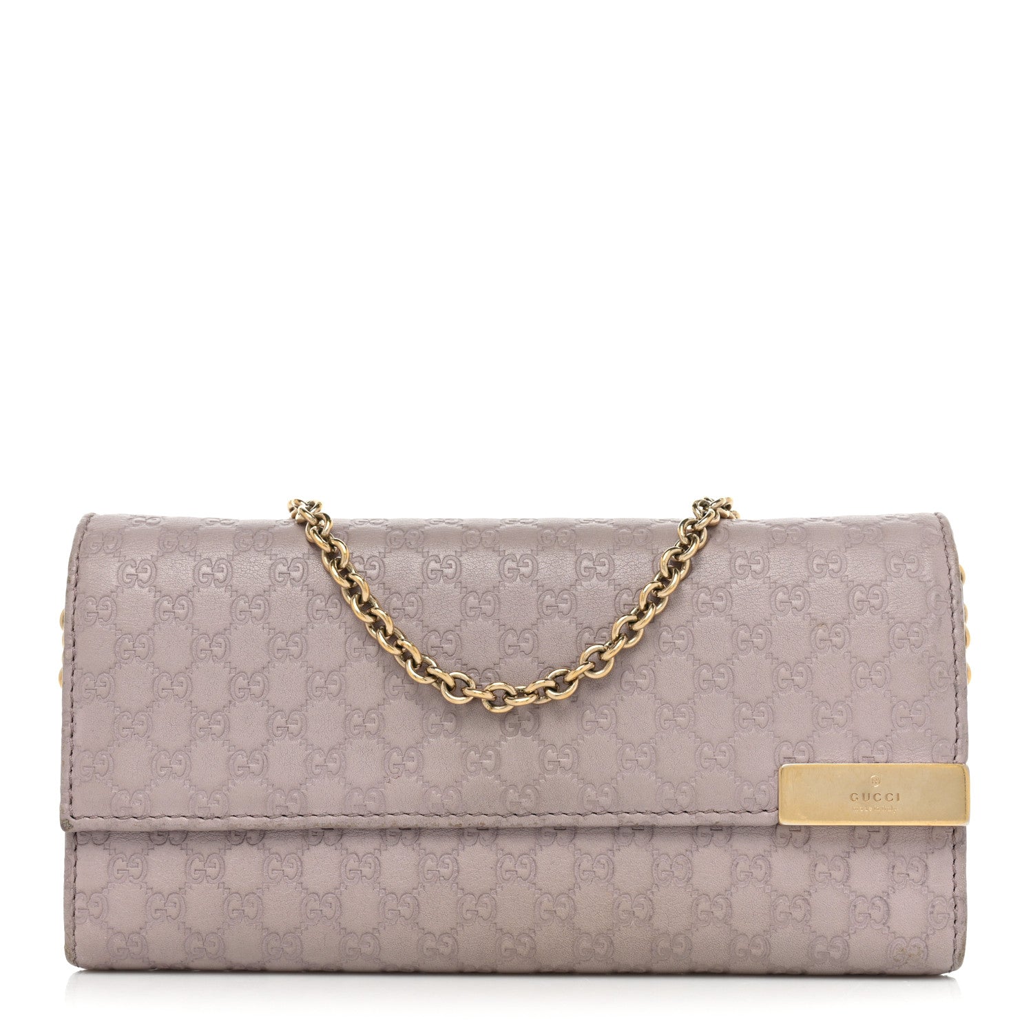 Gucci Soft Microguccissima Dice Chain Wallet Mauve 1 of 19